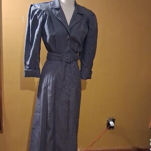 Vintage Gray Midi Dress